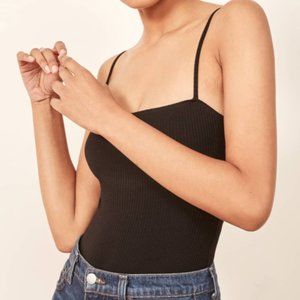 ASOS grey tank bodysuit with square neck